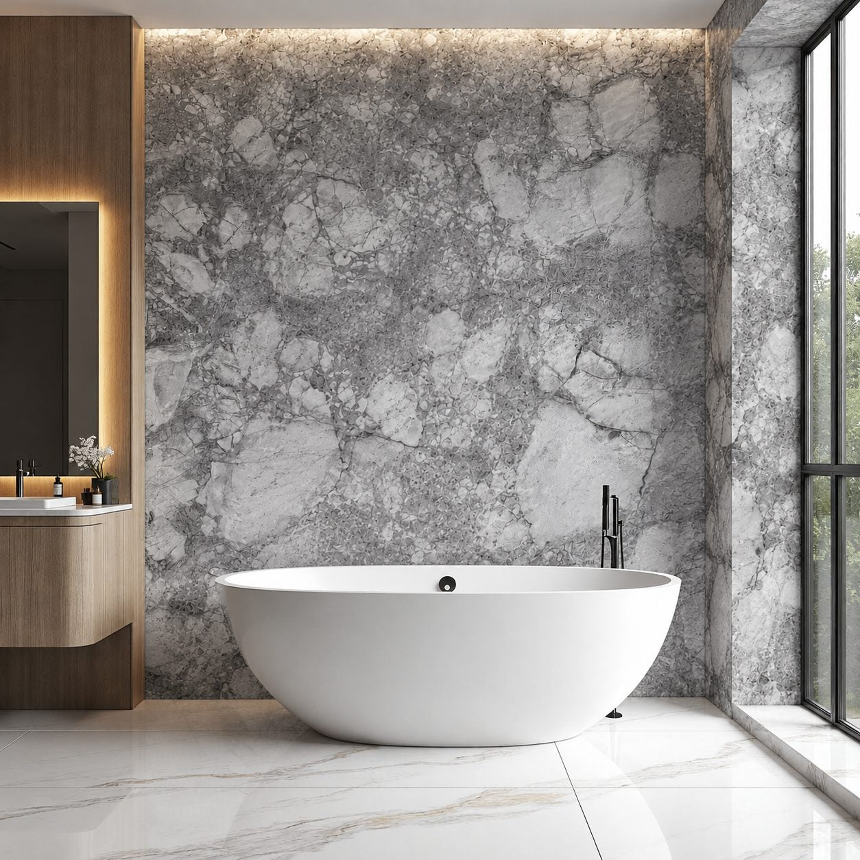 Grigio Onyx · Bath design visualization