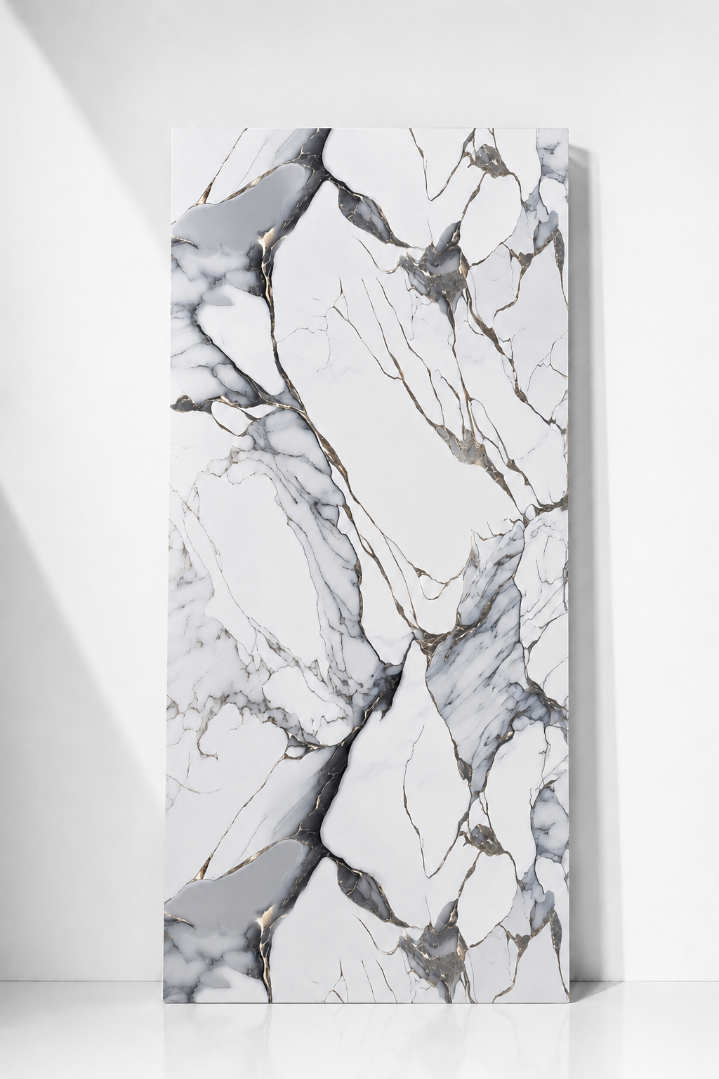 Calacatta White & Grey Marble PVC Wall Panel