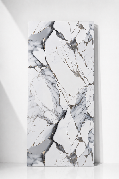 Calacatta White & Grey Marble PVC Wall Panel