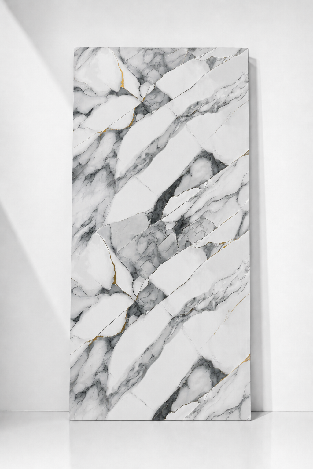 Statuario White & Grey Marble PVC Wall Panel