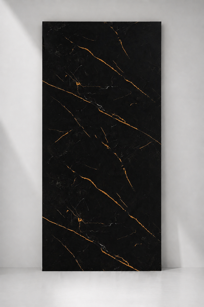 Black & Gold Vein Marble PVC Wall Panel