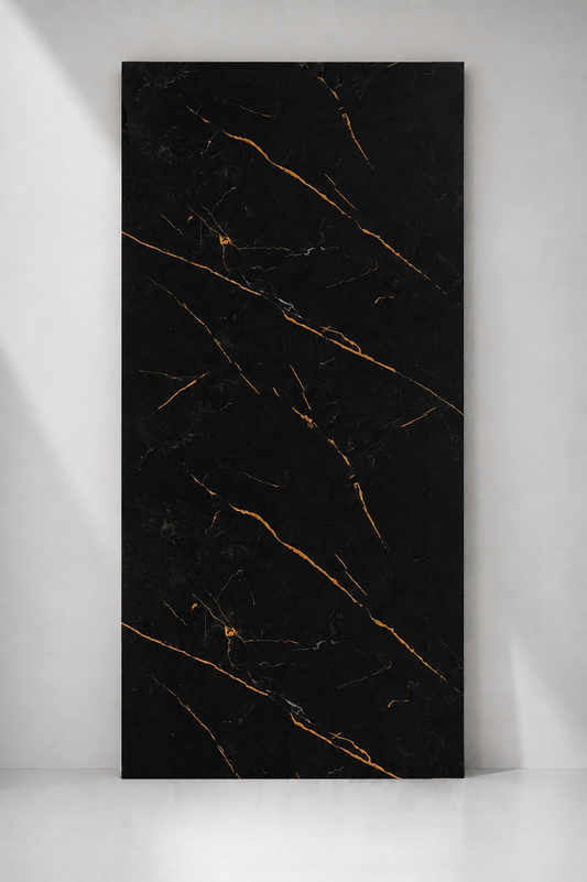 Black & Gold Vein Marble PVC Wall Panel