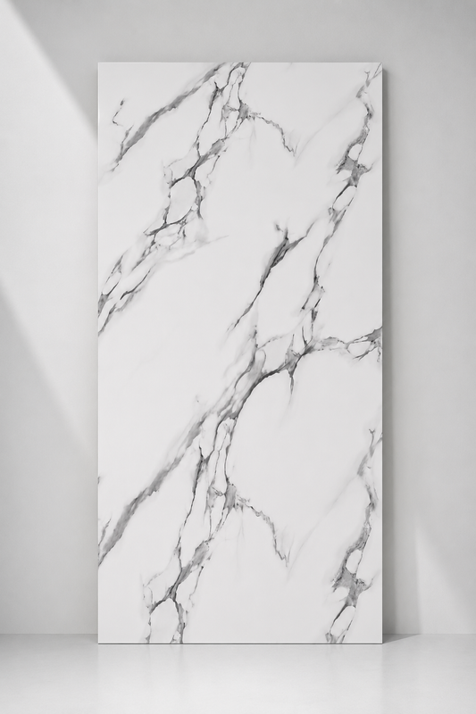 Carrara White & Grey Marble PVC Wall Panel