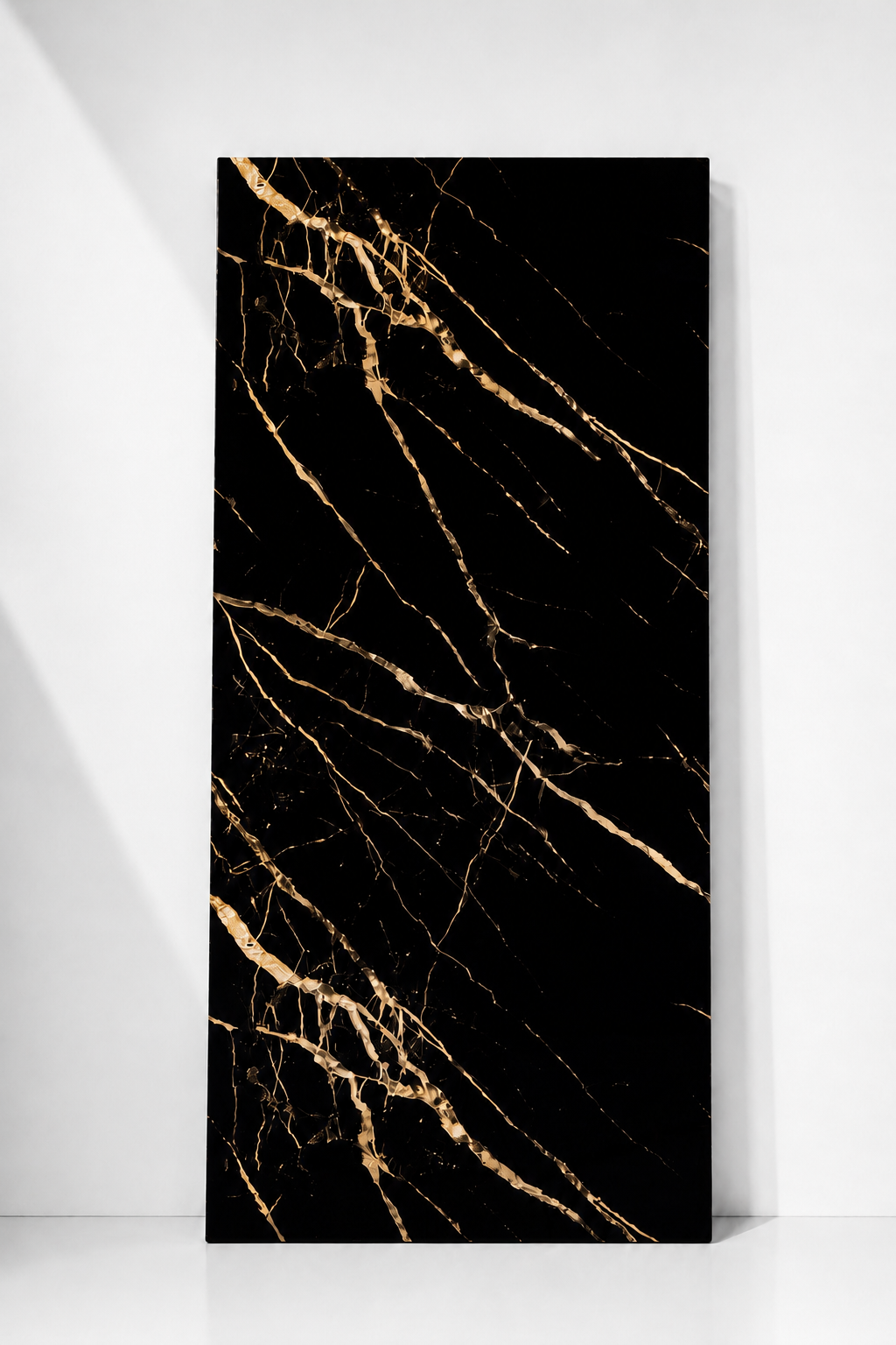 Black & Bold Gold Marble PVC Wall Panel