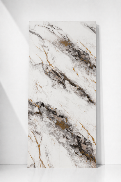 Brown & Gold  Marble PVC Wall Panel