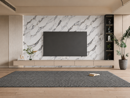 Statuario White & Grey Marble PVC Wall Panel