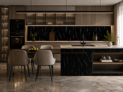 Nero Black Marble PVC Wall Panel