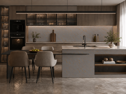 Warm Greige Marble PVC Wall Panel