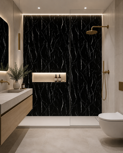 Nero Black Marble PVC Wall Panel