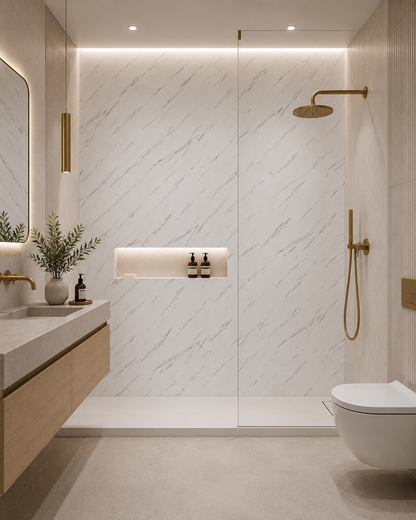 Frost White Marble PVC Wall Panel
