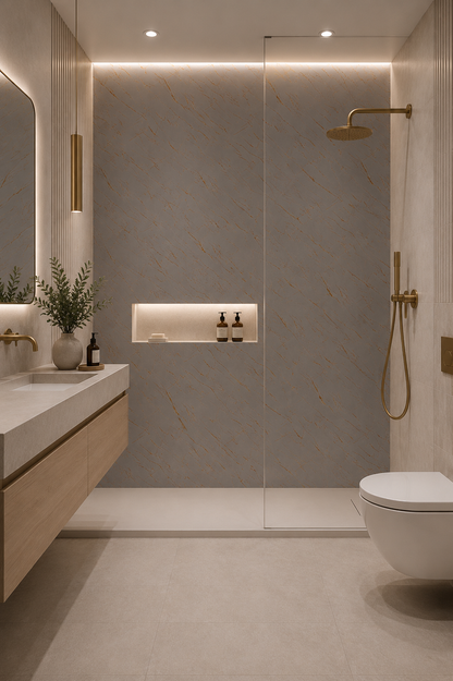 Warm Greige Marble PVC Wall Panel