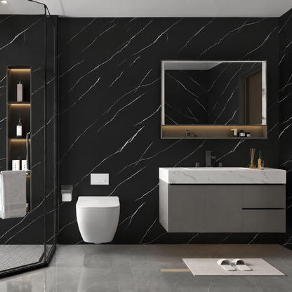Nero Marquina Black & White Marble PVC Wall Panel