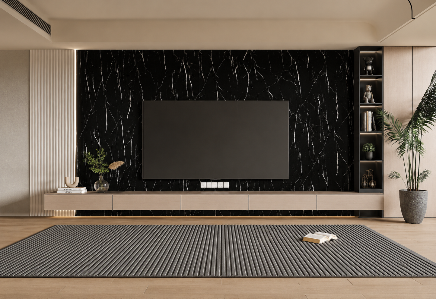 Nero Black Marble PVC Wall Panel