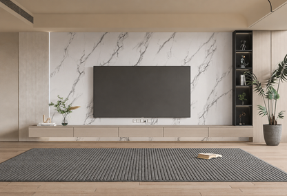 Carrara White & Grey Marble PVC Wall Panel
