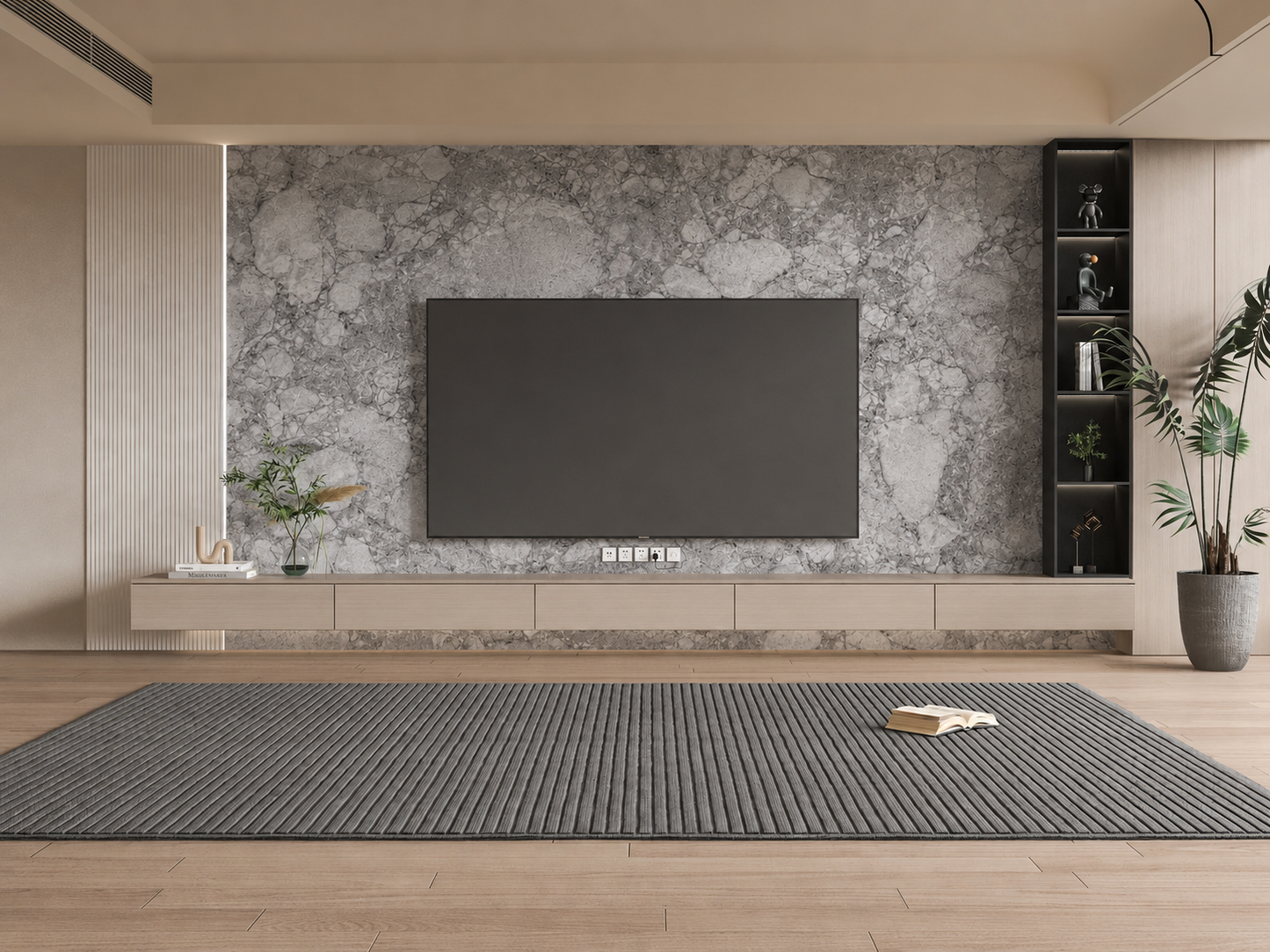 Grey Stone Marble PVC Wall Panel