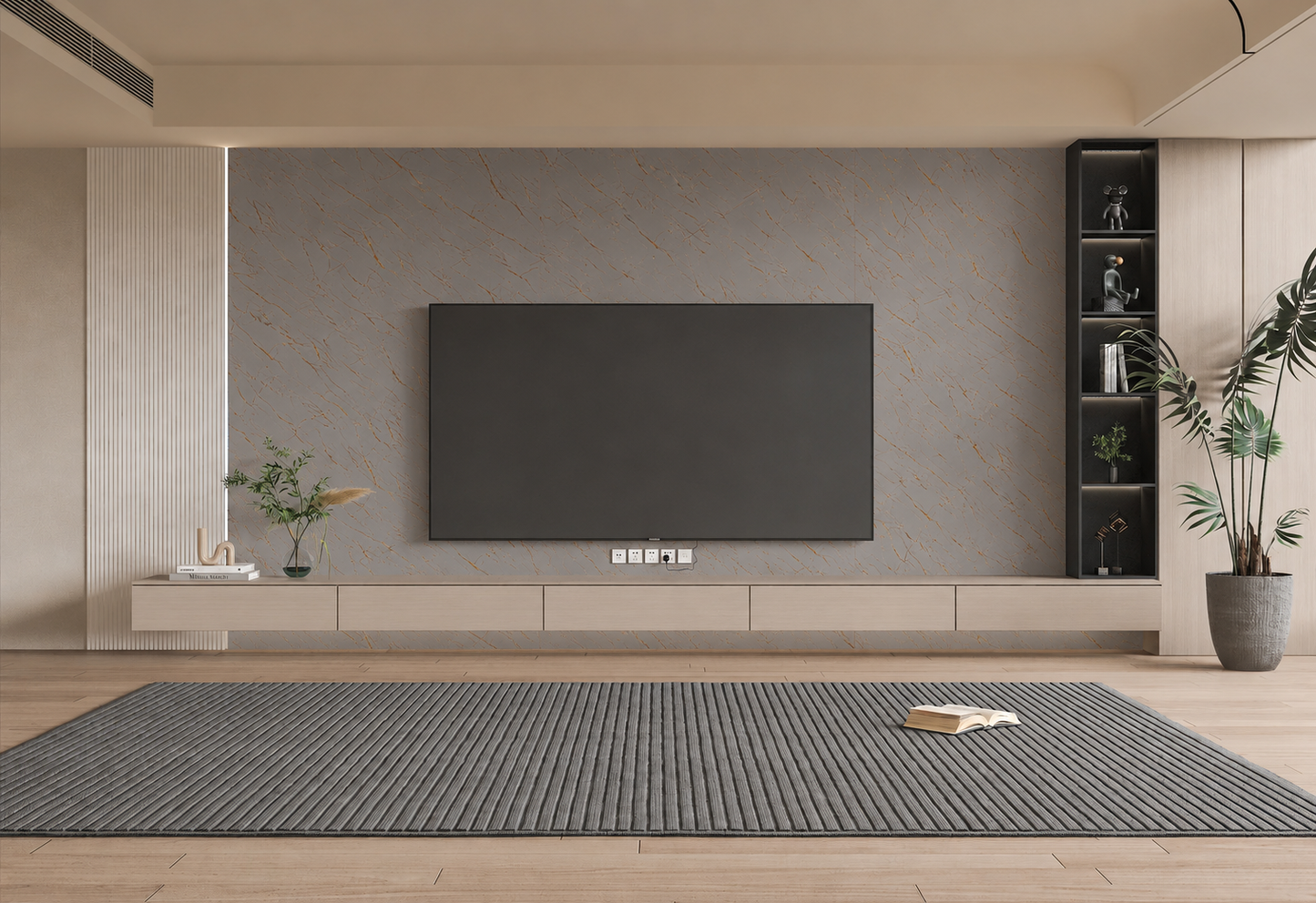Warm Greige Marble PVC Wall Panel